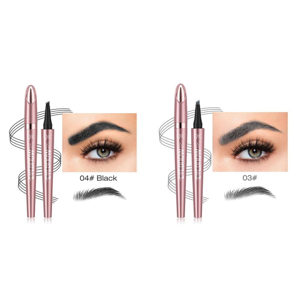 Waterproof And Smooth Not Smudge Four-fork Liquid Eyebrow Pencil