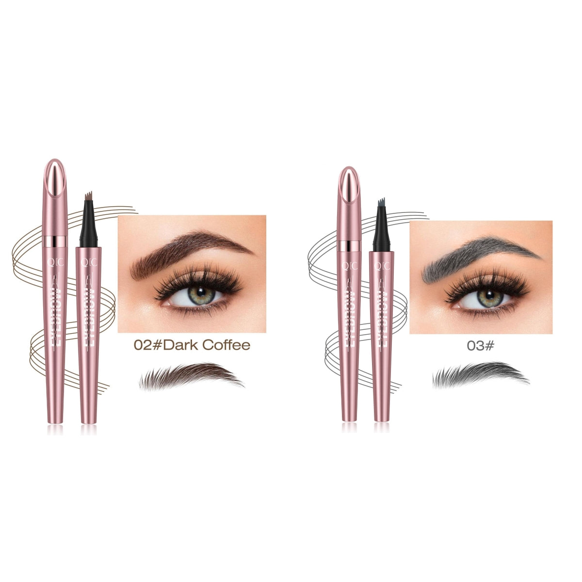 Waterproof And Smooth Not Smudge Four-fork Liquid Eyebrow Pencil